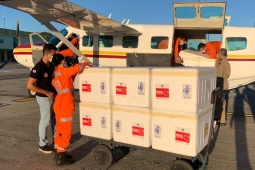 Aeronaves do CBMMG atuam na distribuição de vacinas contra a covid-19 em Minas Gerais