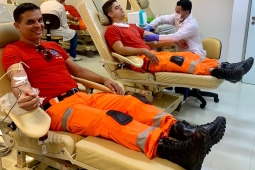 Bombeiros do 7° BBM participam de Campanha do Dia Mundial do Doador de Sangue