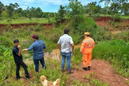 8°BBM realiza visita em barragem na zona rural de Campina Verde