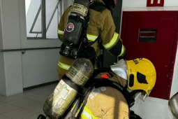 Pelotão de Timóteo participa do simulado de incêndio no Hospital Municipal da cidade