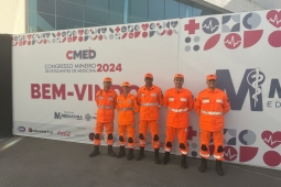 Bombeiros participam com oficinas de salvamento veicular em Congresso Mineiro de Medicina