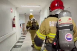 1º Batalhão de Bombeiros Militar realiza simulado de incêndio e evacuação no Hospital Life Center