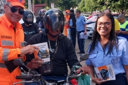 Maio Amarelo: Escola cívico- militar participa de ação educativa do em São João del Rei