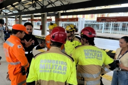1º Batalhão de Bombeiros Militar participa de simulado de múltiplas vítimas no Metrô de Belo Horizonte