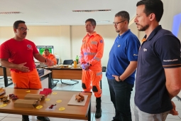 Corpo de Bombeiros realiza treinamento integrado com empresas do PAM em Governador Valadares