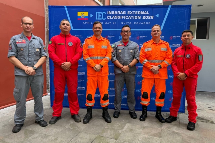 CBMMG e delegação brasileira acompanham classificação internacional de Busca e Resgate Urbano no Equador
